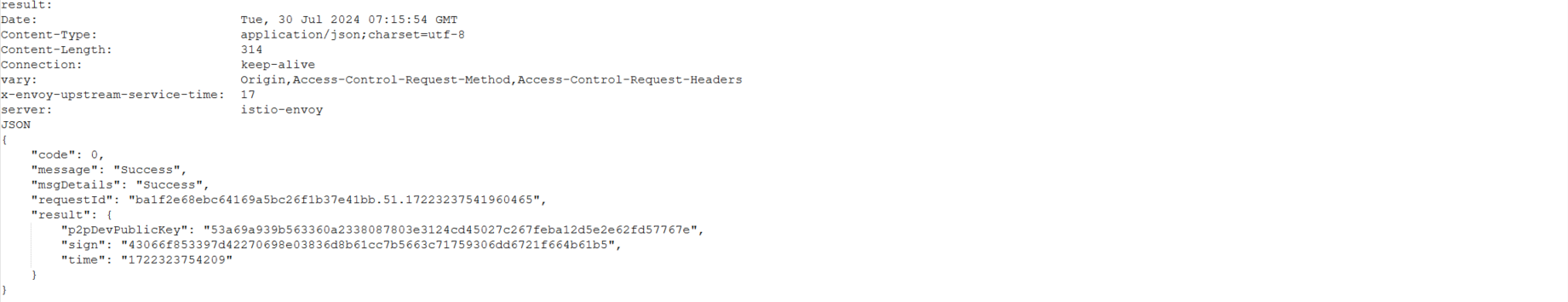 P2P connection request to camera - Result